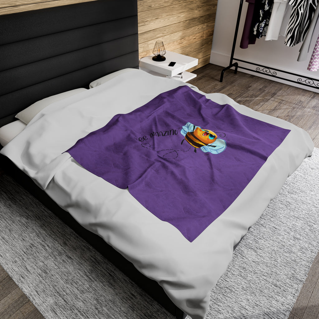 Bee Amazing Velveteen Plush Blanket